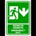 Semn de iesire cu  directie in jos emergency exit